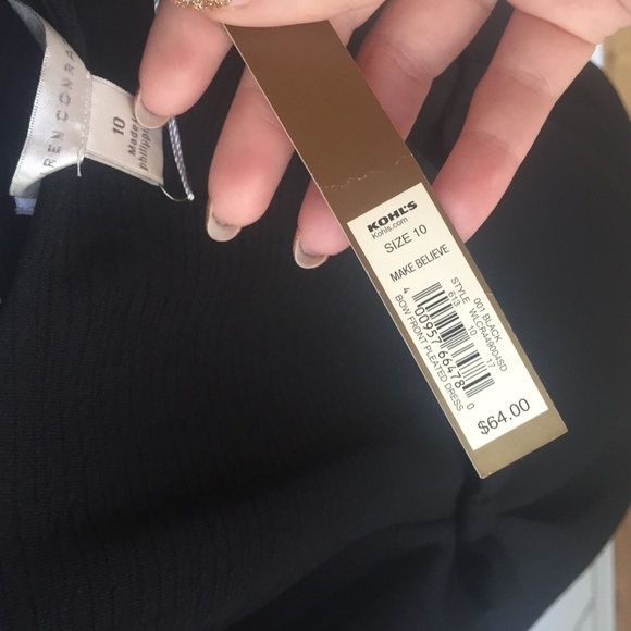 NWT LC Lauren Conrad Bow Front Pleated Dress - Picture 6 of 6